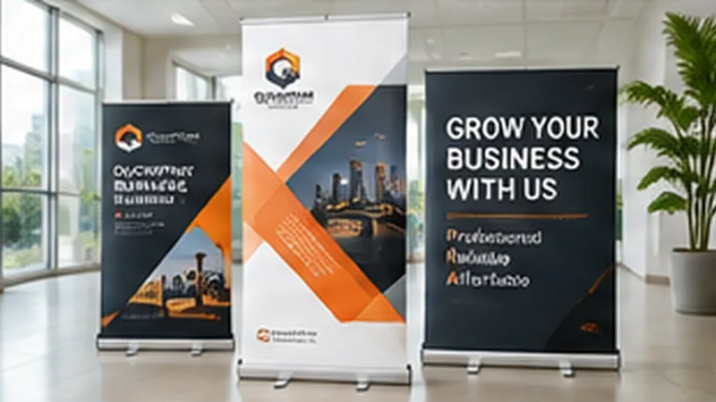 Roll-up banners and large-format display printing