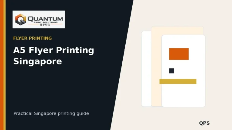 A5 Flyer Printing Singapore: Size, Paper, Artwork & Turnaround Guide